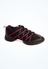Bloch Criss Cross Dance Sneaker - Pink Black-Pink Main [Black]