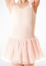 Mirella Girls Flutter Sleeve Dress Pink Crop [Pink]