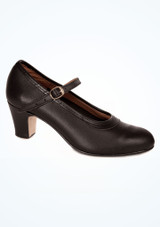 Intermezzo Leather Buckle Flamenco Shoe Black Main [Black]