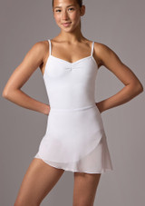 Move Dance Chloe Wrap Dance Skirt White Front [White]