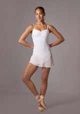 Move Dance Chloe Wrap Dance Skirt White Front [White]