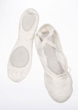 Freed Men's Canvas Split Sole Ballet Shoe - White White 2 [White]