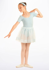 Tappers & Pointers Spotted Voile Dance Skirt Pale Blue Main [Blue]