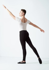 Move Dance Mens Nathan Footless Leggings Black Front 2 [Black]