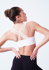 Move Dance Lola Bra Top White Back [White]