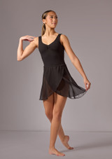 Move Dance Tilly Midi Wrap Dance Skirt Black Front 2 [Black]