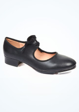 Move Dance Tie Front Tap Shoe Black Front [Black]