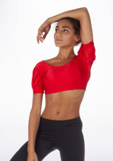 Alegra Shiny Patsy Dance Top Red [Red]