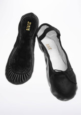 Bloch Arise S0209 Full Sole Leather Ballet Shoe - Black Black Crop [Black]