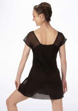 So Danca Mesh Pointe Shoe T-Shirt Dress Black 2 [Black]