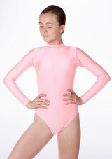 Alegra Girls Shiny Ashlyn Leotard Flesh Main [Tan]