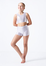 Alegra Girls Metallic Betty Dance Crop Top Gold [Gold]