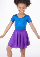 Alegra Girls Shiny Circle Dance Skirt Purple Main [Purple]