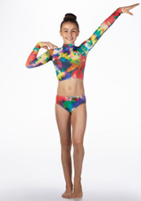 Alegra Girls Patterned Ashlyn Leotard