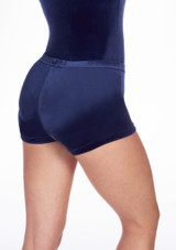 The Zone Smooth Velour Hipster Gymnastics Shorts Navy Blue [Blue]