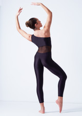Ballet Rosa One Shoulder Unitard - Black Black Back [Black]