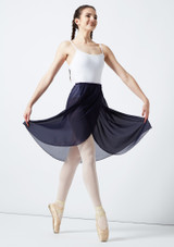 Move Dance Long Ballet Wrap Skirt White Front 2 [White]