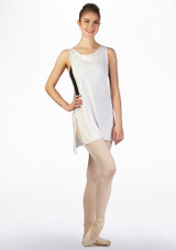 Ballet Rosa Cover-Up Tunic Top White Front [White]