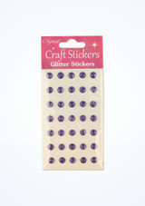 Glitter Gem Stickers Purple Front [Purple]