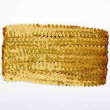Stretch Sequins - 19mm x 10m Gold Front 2 [Gold]