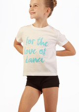 Move Dance 'Love Dance' Slogan T-Shirt White Front [White]