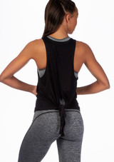 Move Dance Tie Back Dance Top Black Back [Black]