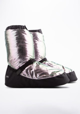 Bloch Metallic Warm Up Bootie Silver Front 2 [Silver]