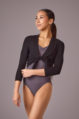 Move Dance Aria Ballet Dance Cardigan Black Front 4 [Black]