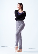 Bloch Lydia Knit Shoulder Shrug Black Front 2 [Black]