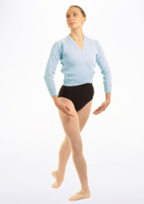Tappers & Pointers Kids Knit Ballet Wrap Main [Blue]