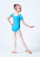 Move Dance Freya Girls Leotard White Front [Blue]