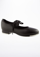 Capezio Shuffle Tap Shoe Black Front [Black]