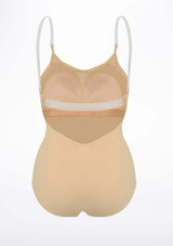 Capezio BraTek Nude Camisole Leotard Tan Back [Tan]