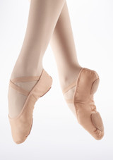 So Danca Stretch Leather Split Sole Ballet Shoe Pink [Pink]