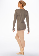 Bloch Orion Long Sleeve Dance Jumper Grey Back [Grey]