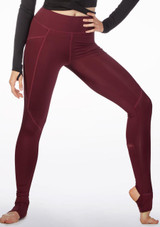 Capezio Renewal Stirrup Leggings Red Front [Red]