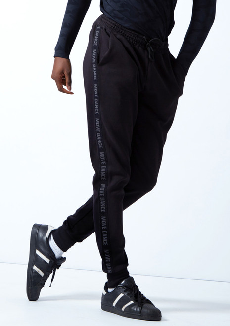 Move Dance Men's Urban Dance Joggers Black Front [Black]