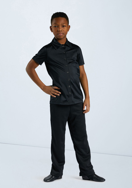 Weissman BOYS COLLARED SHIRT Nero [Nero]