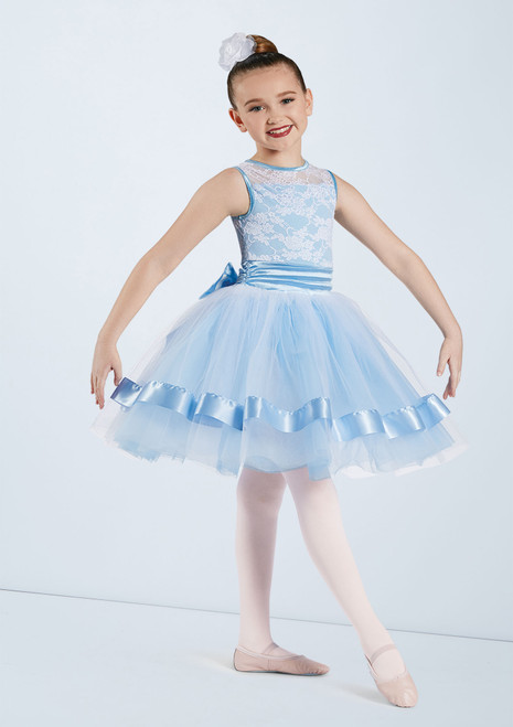 bleu foncé professionnel tutu ballerine danse costume classique