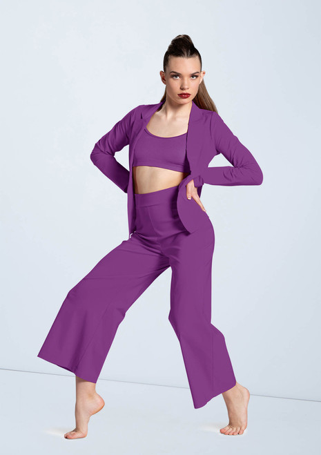 Weissman Wide Leg Suit Pants [Purple]