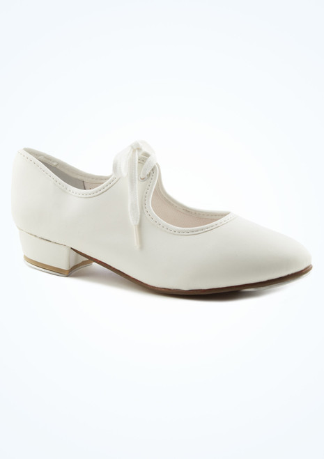 Alegra Tie Front Tap Shoe - White White Front 2 [White]