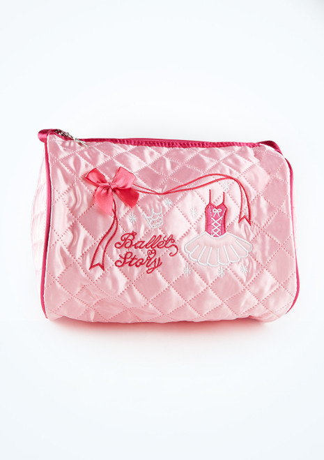 Capezio Embroidered Ballet Dance Bag Pink Front [Pink]