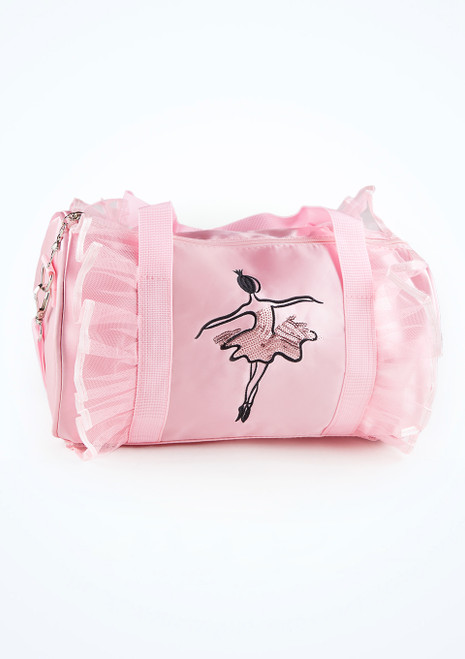 Capezio Sequin Ballerina Barrel Bag Pink Front [Pink]