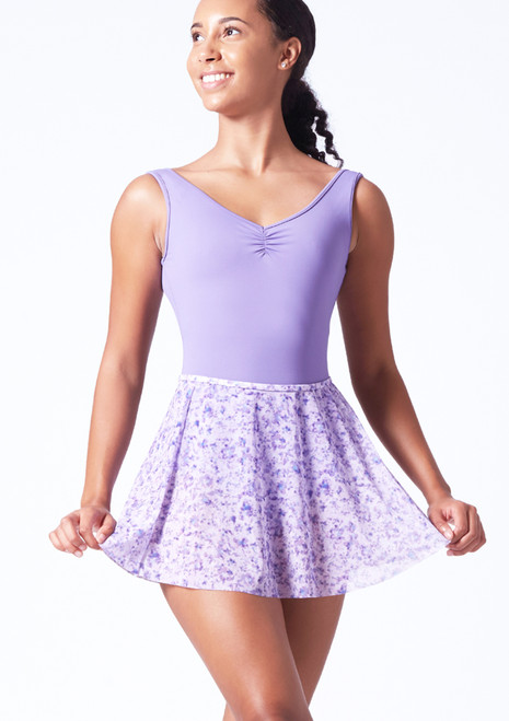 Bloch Floral Print Skirt - Lilac Lilac Front [Purple]