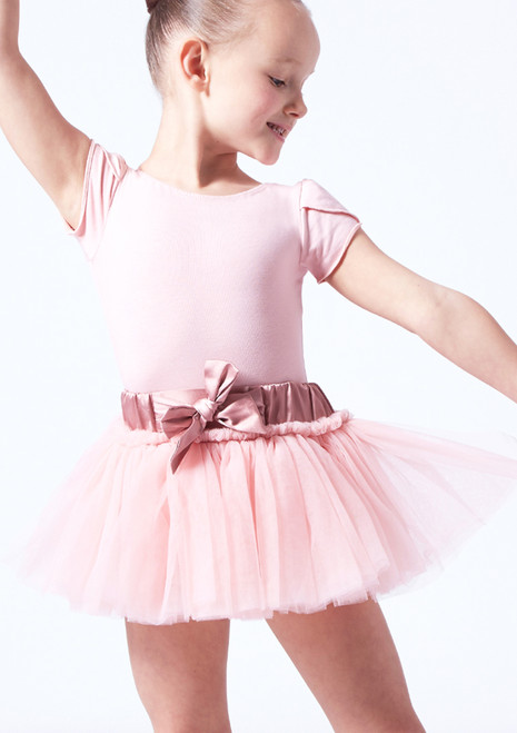 Move Dance Nancy Girls Ruffle Tutu Pink Front [Pink]