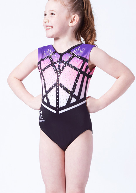 Milano Antheia Pink Tank Sleeve Gymnastics Leotard Milano Antheia Pink Tank Sleeve Gymnastics Leotard