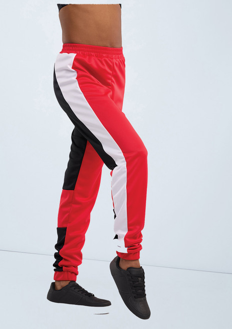 Weissman Colorblock Track Pants Red 14 [Red]