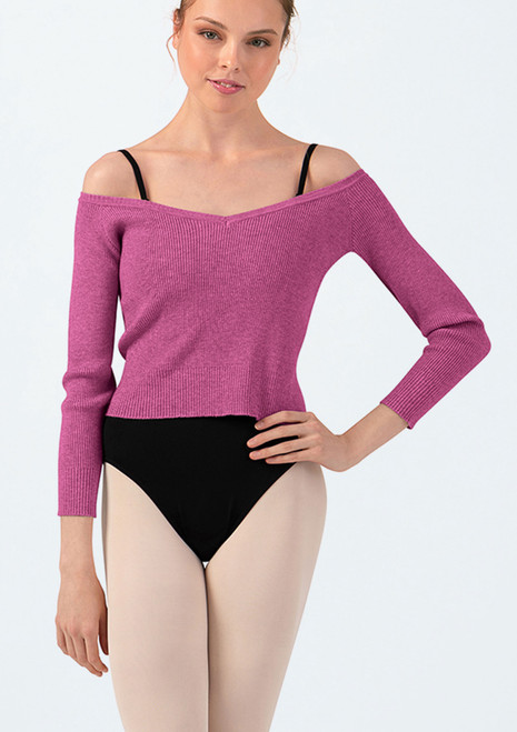 Bloch Lyra Pullover Dark Pink Front [Pink]