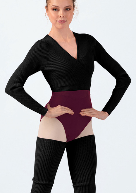 Bloch Celeste Wrap Black Front [Black]