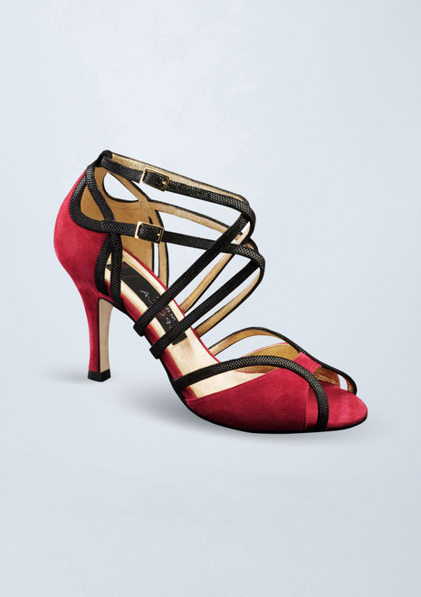 Werner Kern Cosima Suede Dance Shoe - 2.75" Red Front [Red]